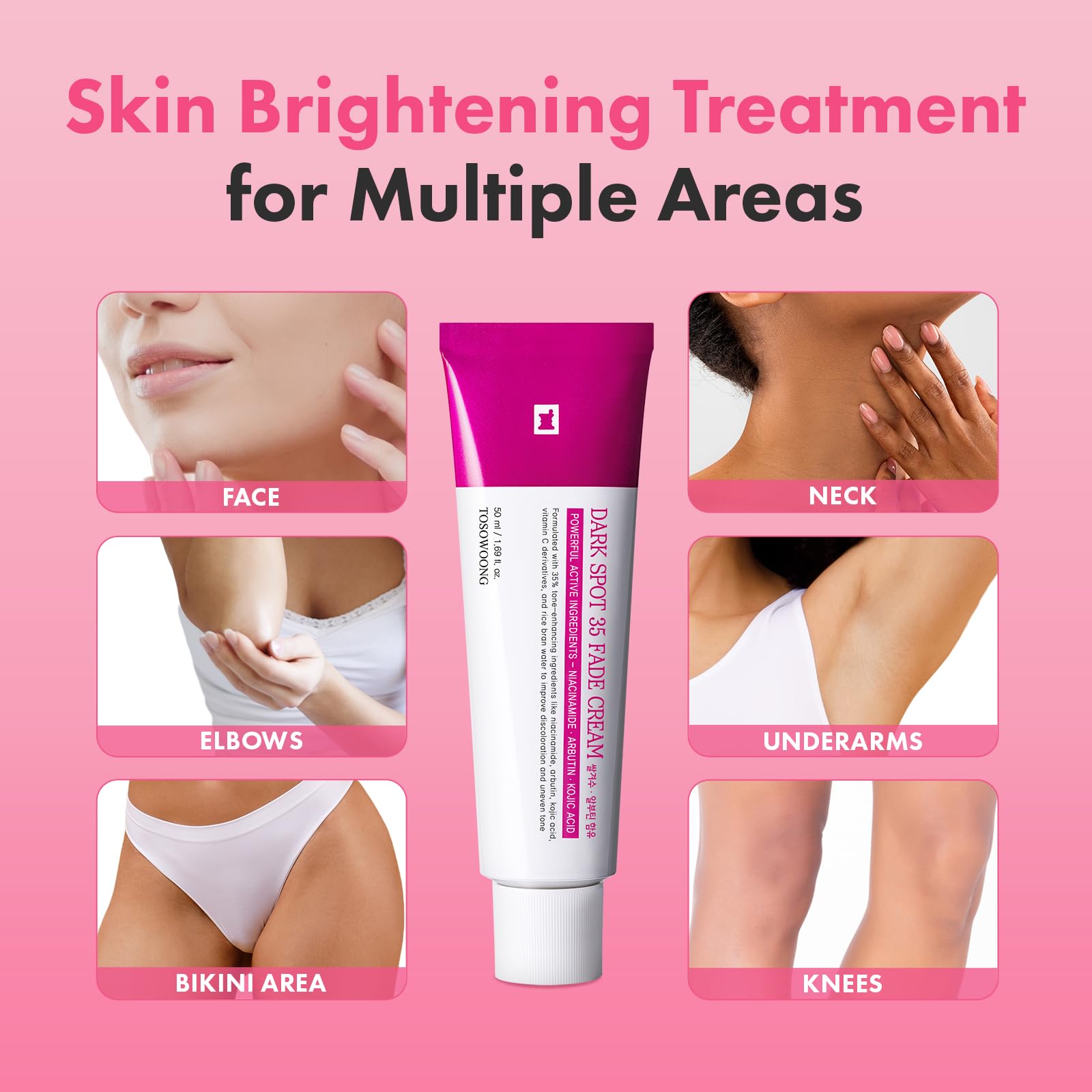 TOSOWOONG cream being applied on skin demonstrates fast absorption and a light feel.
