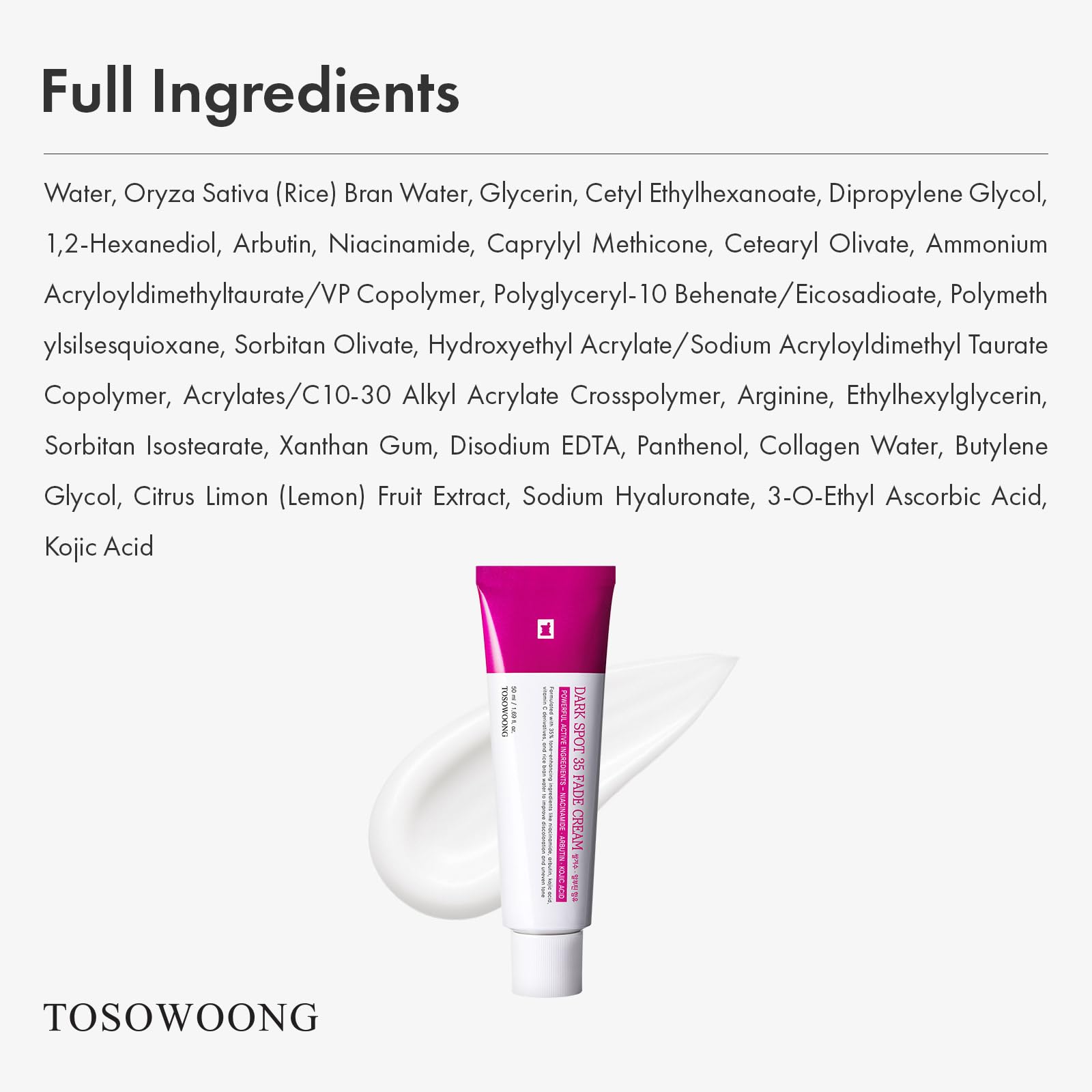 TOSOWOONG multi-area use on face and neck suggests flexible application.