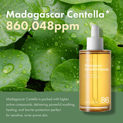 TOSOWOONG ampoule packaging with dermatologist-tested claim for sensitive skin.