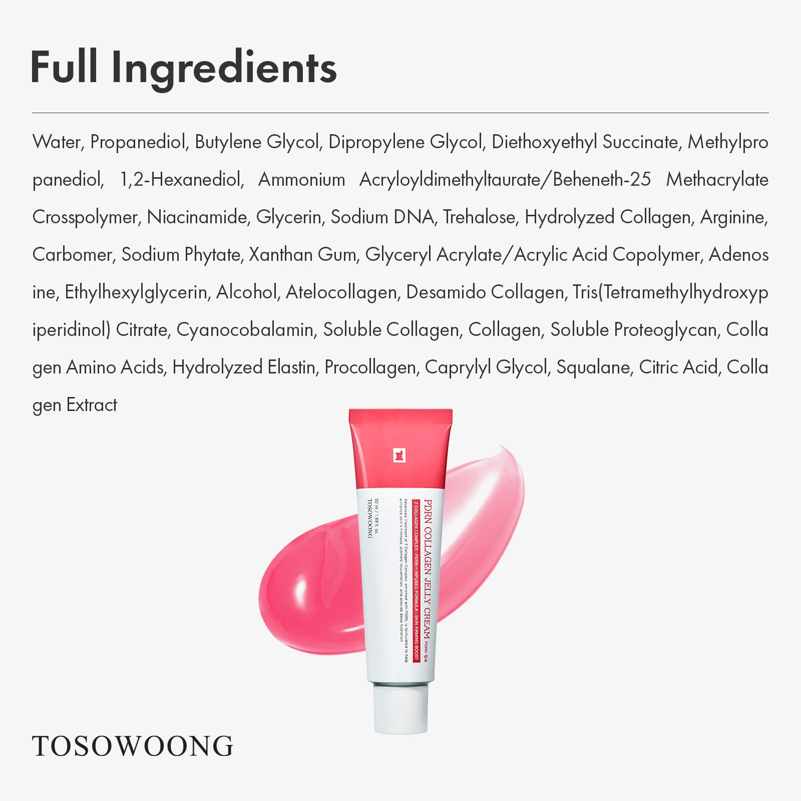 TOSOWOONG Korean skincare routine with PDRN Cream for daily glow.