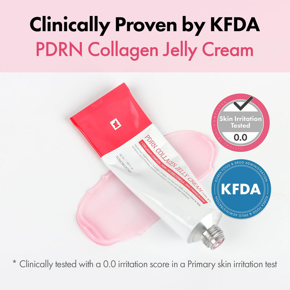 TOSOWOONG PDRN Jelly Cream during application for firm, glowing skin.