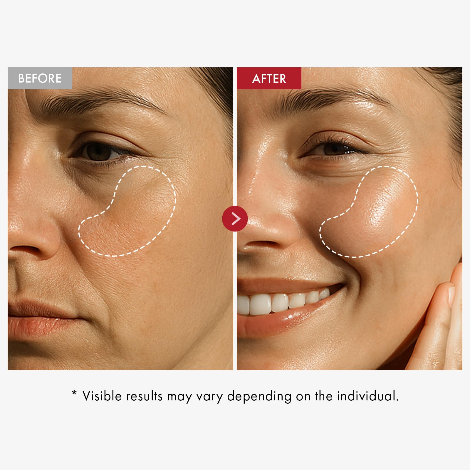Cream swirl demonstrating lightweight texture ideal for morning and night routines
