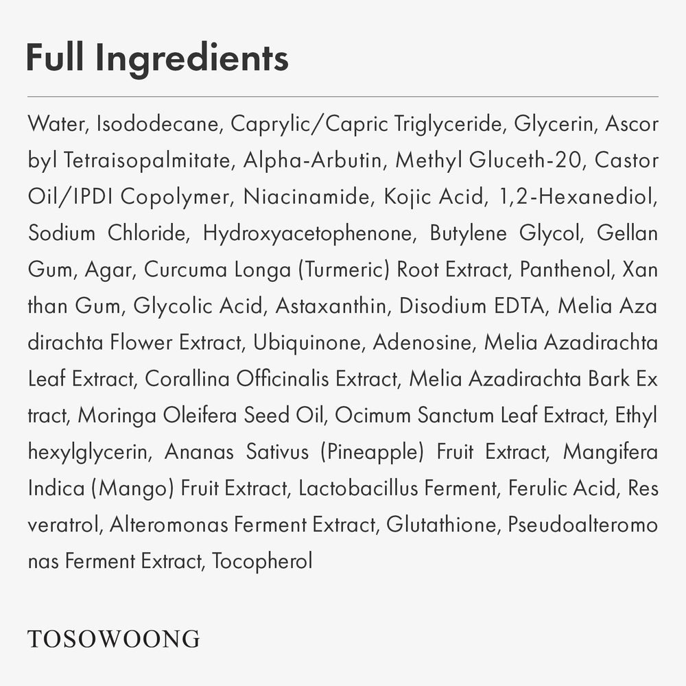 TOSOWOONG Real Turmeric Kojic Serum applied to cheek for radiant tone