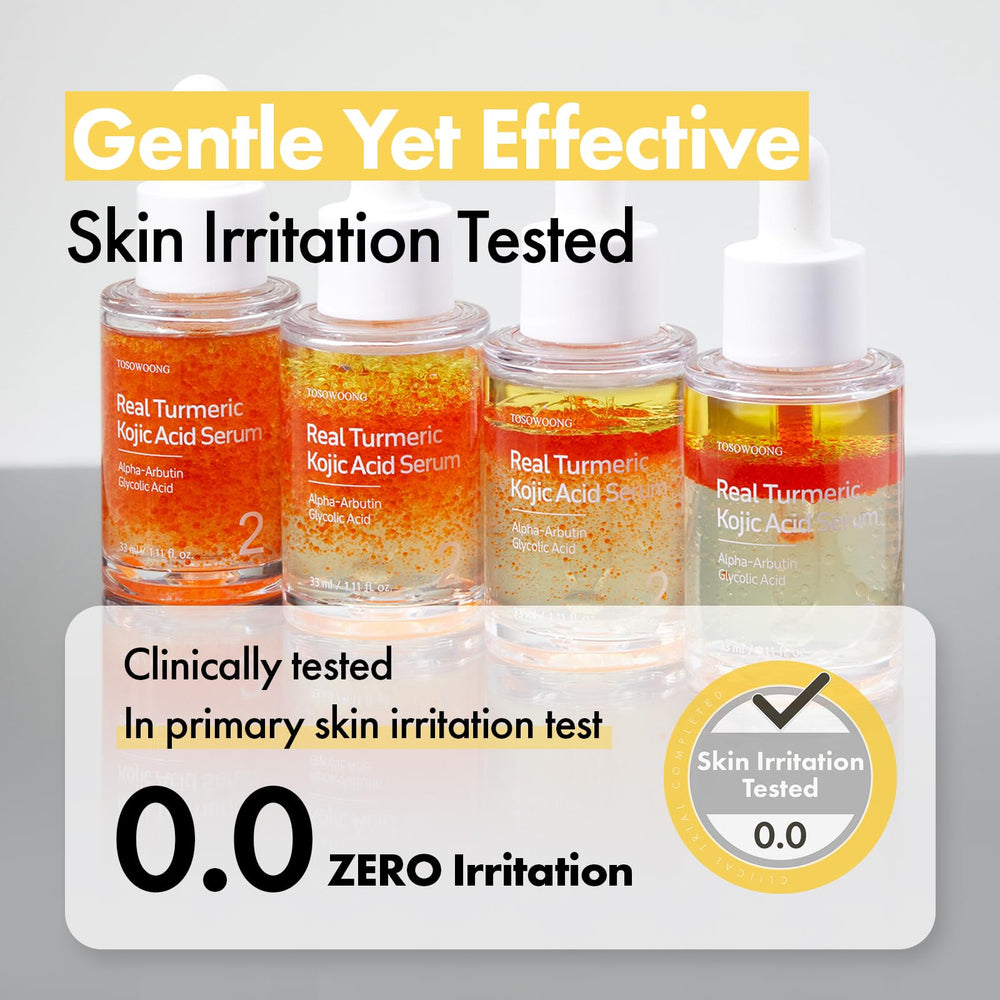 Packaging box with bottle display of the Real Turmeric Kojic Serum