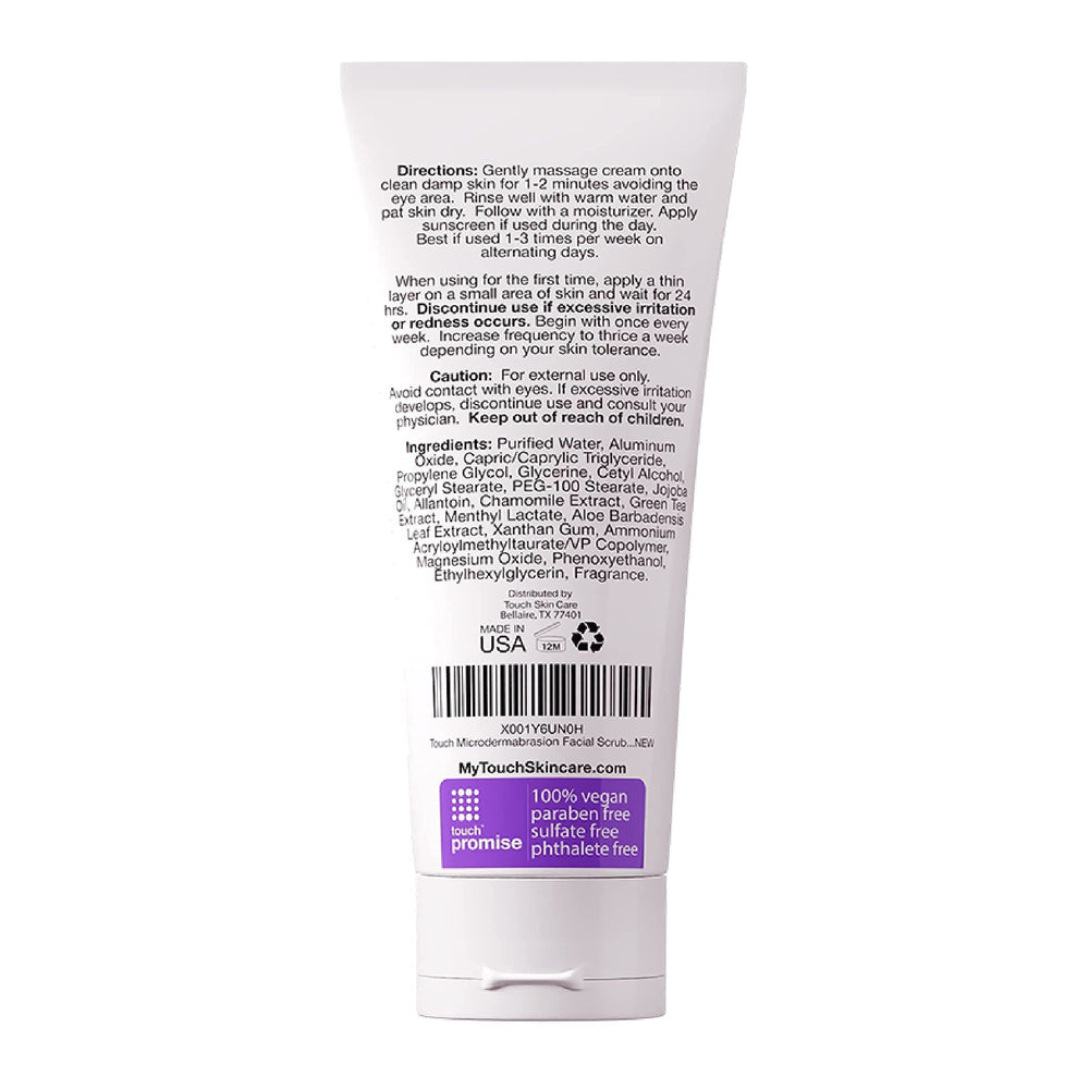 TOUCH cristal exfoliante ayuda a preparar la piel para hidratantes.