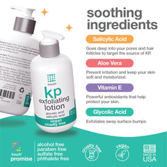 Packaging front of TOUCH Glycolic Lotion showing vegan, USA-made formula