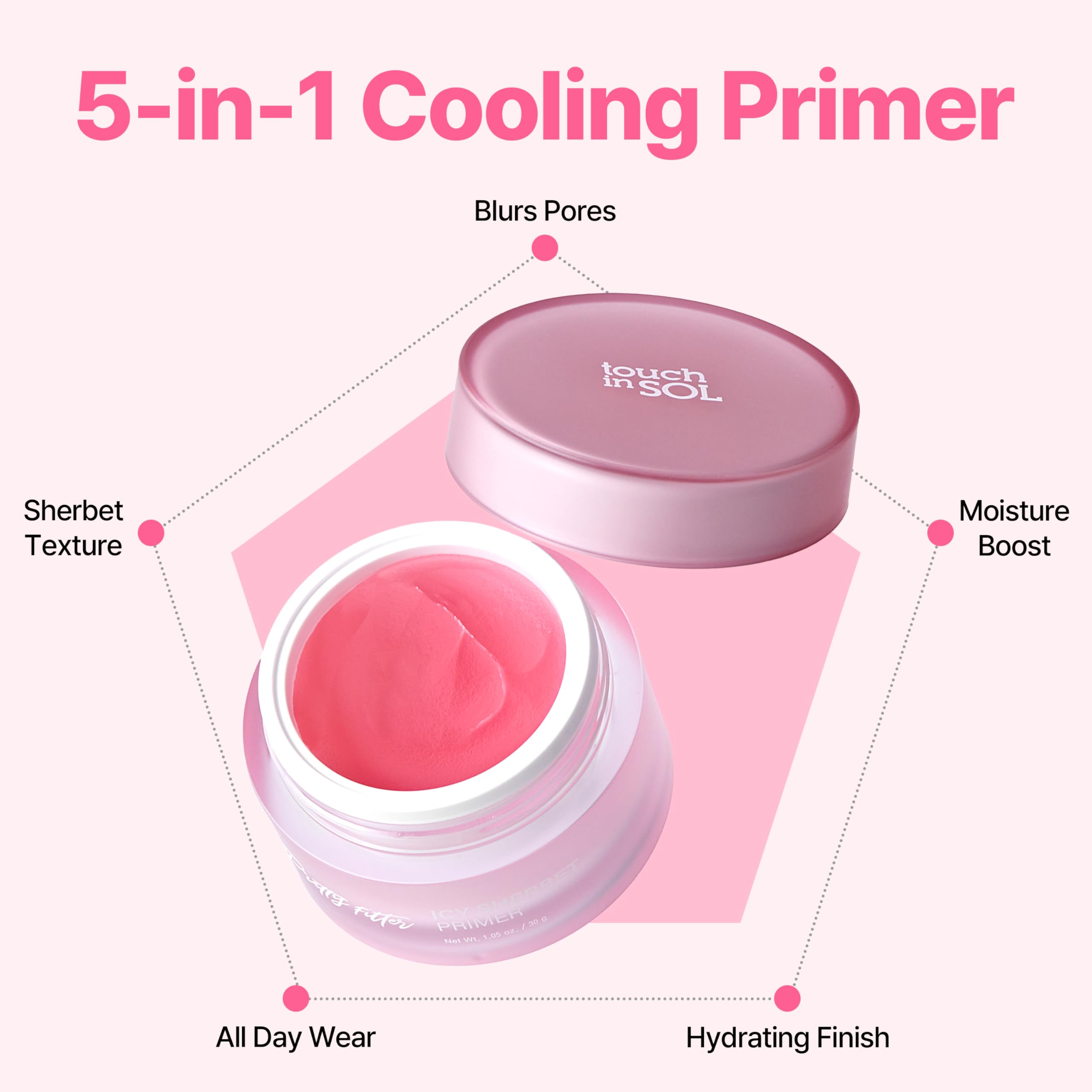 Touch in Sol Icy Sherbet Primer sensación fría que refresca la piel.