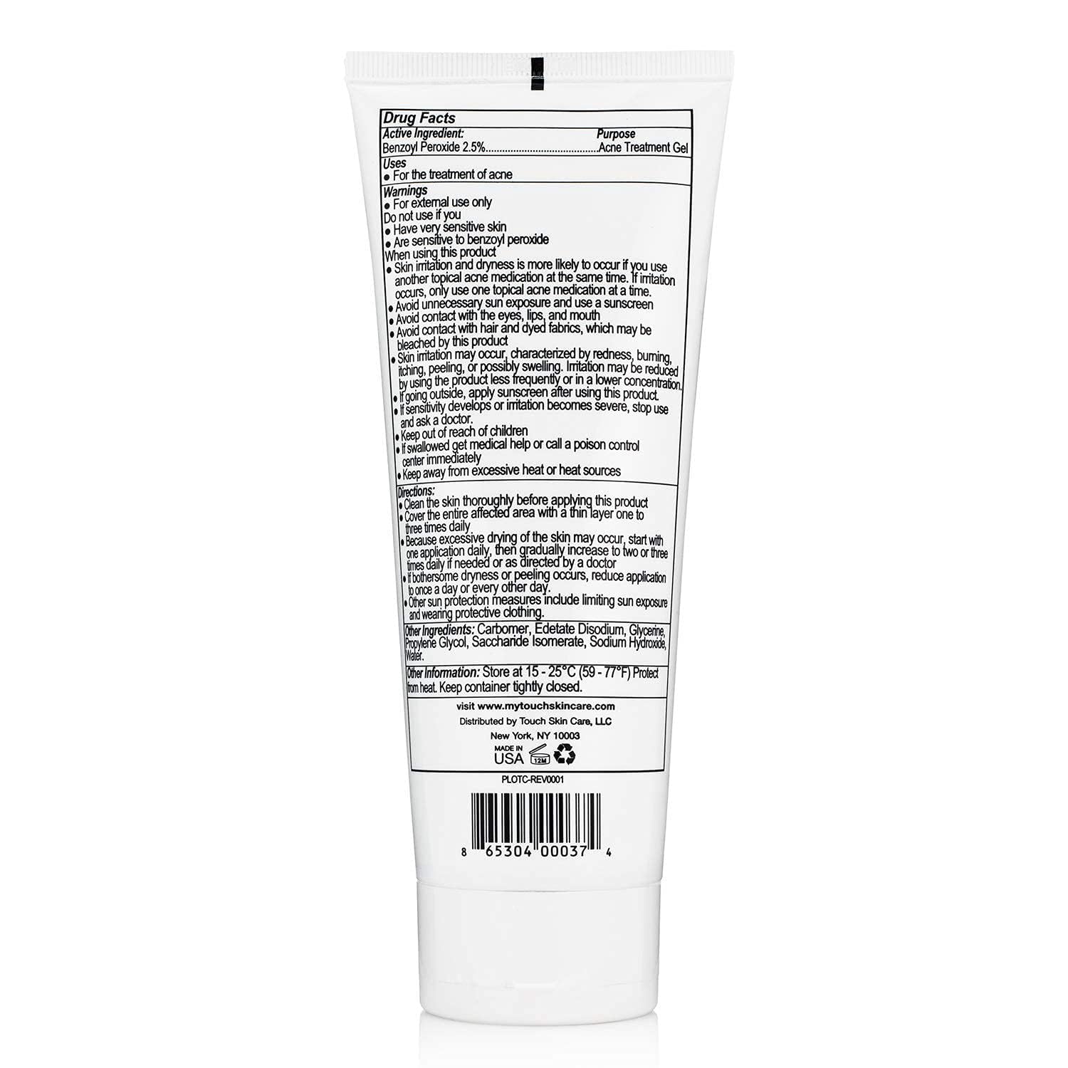 TOUCH envase de 236 ml para uso prolongado.
