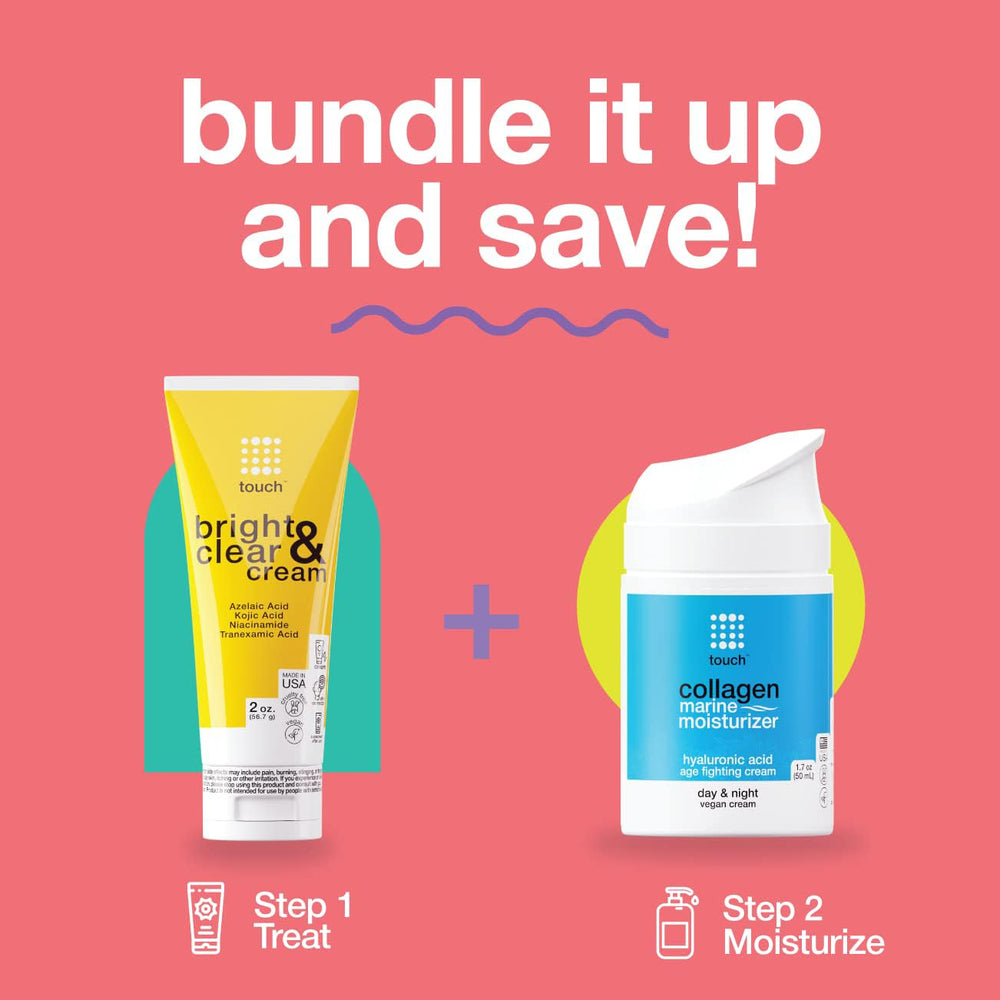 TOUCH Radiance Cream lifestyle setup conveys brightened, confident complexion
