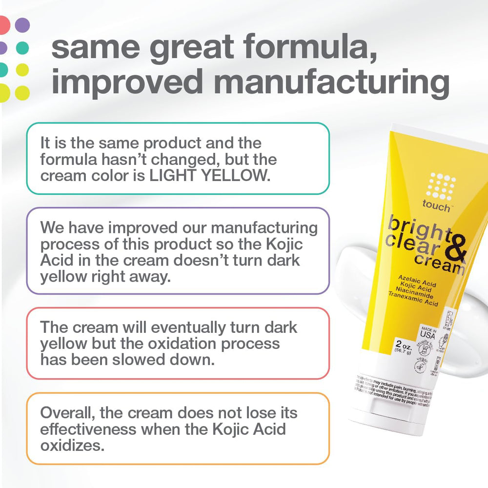 TOUCH Radiance Cream packaging close-up highlighting premium USA-made product