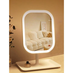 Touch-Sensitive LED vanity mirror front view for precise makeup lighting.