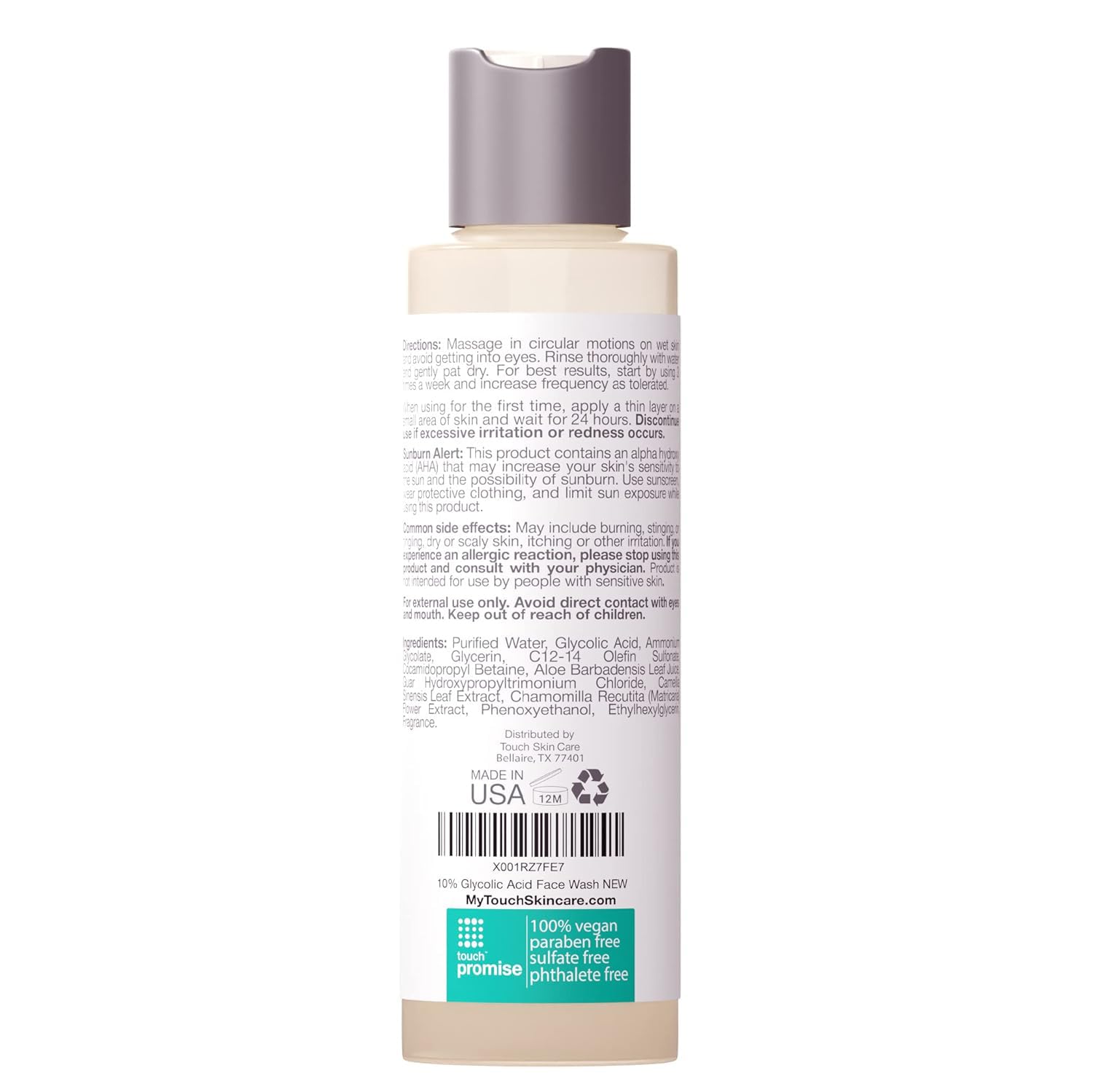 TOUCH uso diario o exfoliación suave para pieles normales, grasas o mixtas