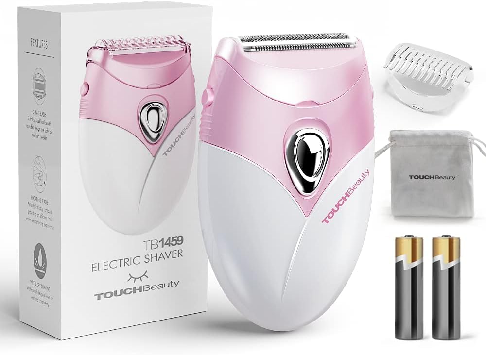 TOUCHBeauty upgrade shaver for women, pink, face area for smooth, pulled-free hair removal.