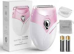 TOUCHBeauty upgrade shaver for women, pink, face area for smooth, pulled-free hair removal.