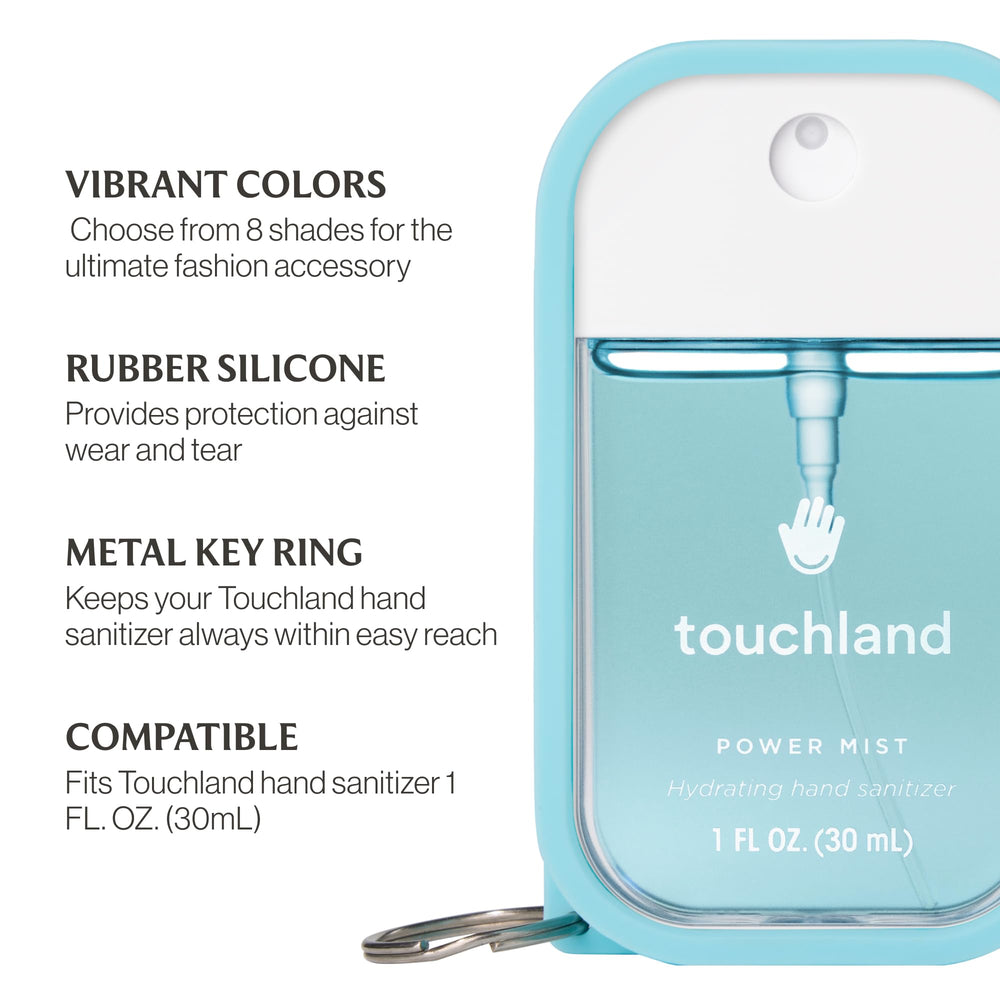 Touchland award-winning brand badge; trusted fashion meets function.