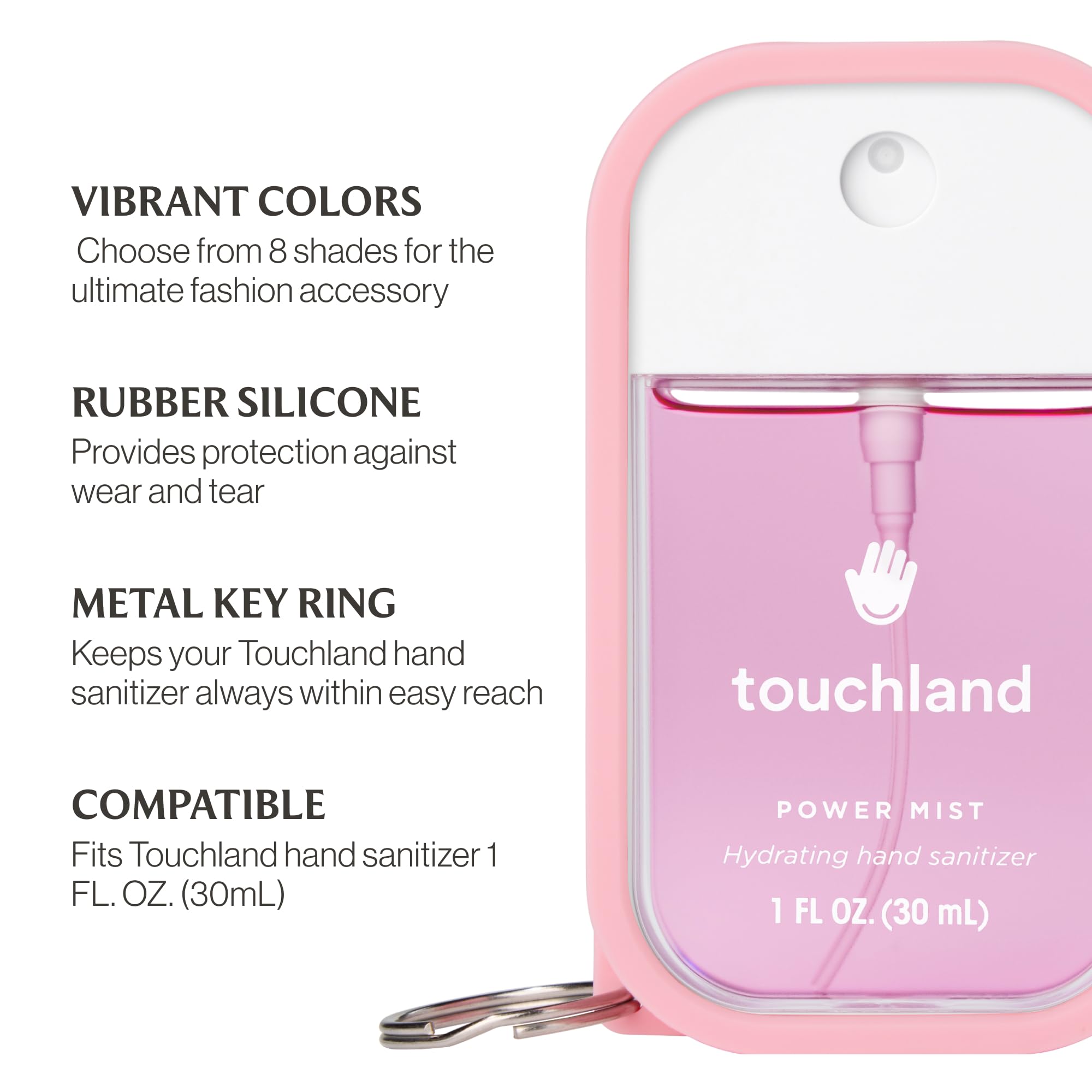 Nine color options shown for coordinating with your Touchland mist.