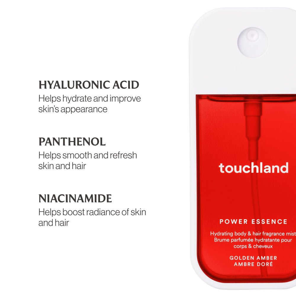 Touchland Hydrating Mist layers with other mists for a personalized aroma