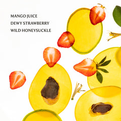 Notes of mango and pineapple appear in Mango Mojo fragrance notes.