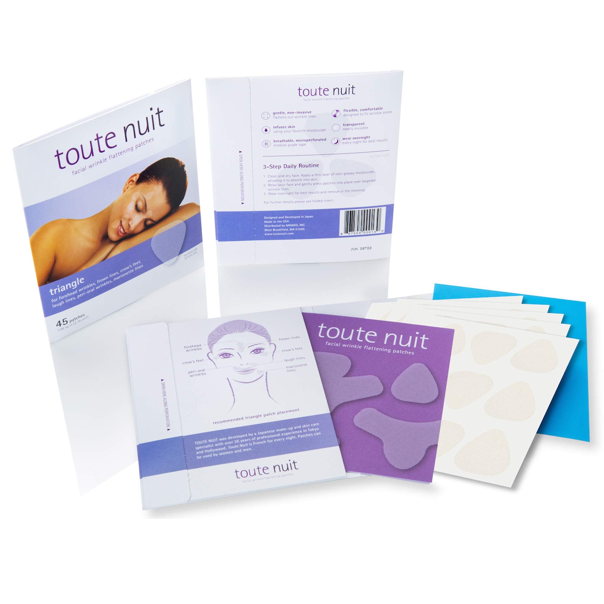 Toute Nuit patch uses unscented materials for sensitive skin compatibility.