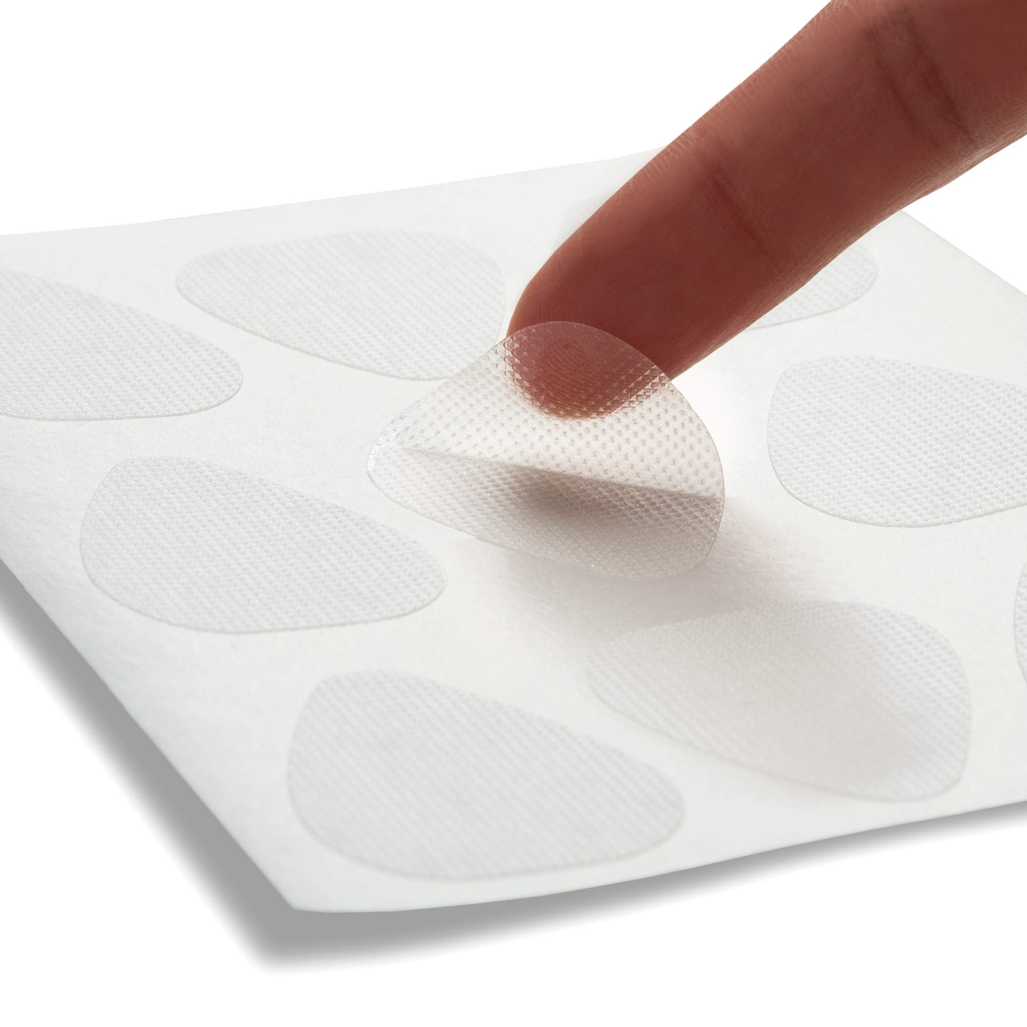 Easy-to-apply triangle patches stay in place overnight during sleep or travel.