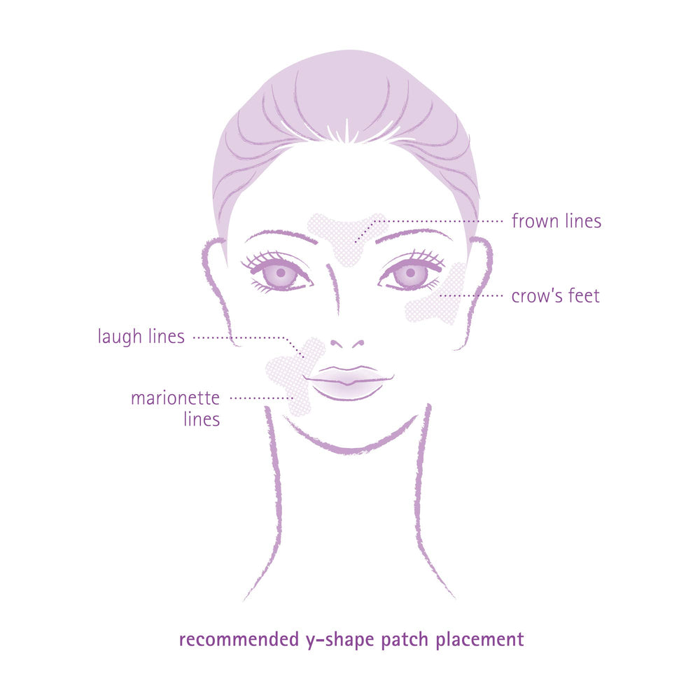 Y-shaped Toute Nuit design covers multiple facial zones for smoothing.