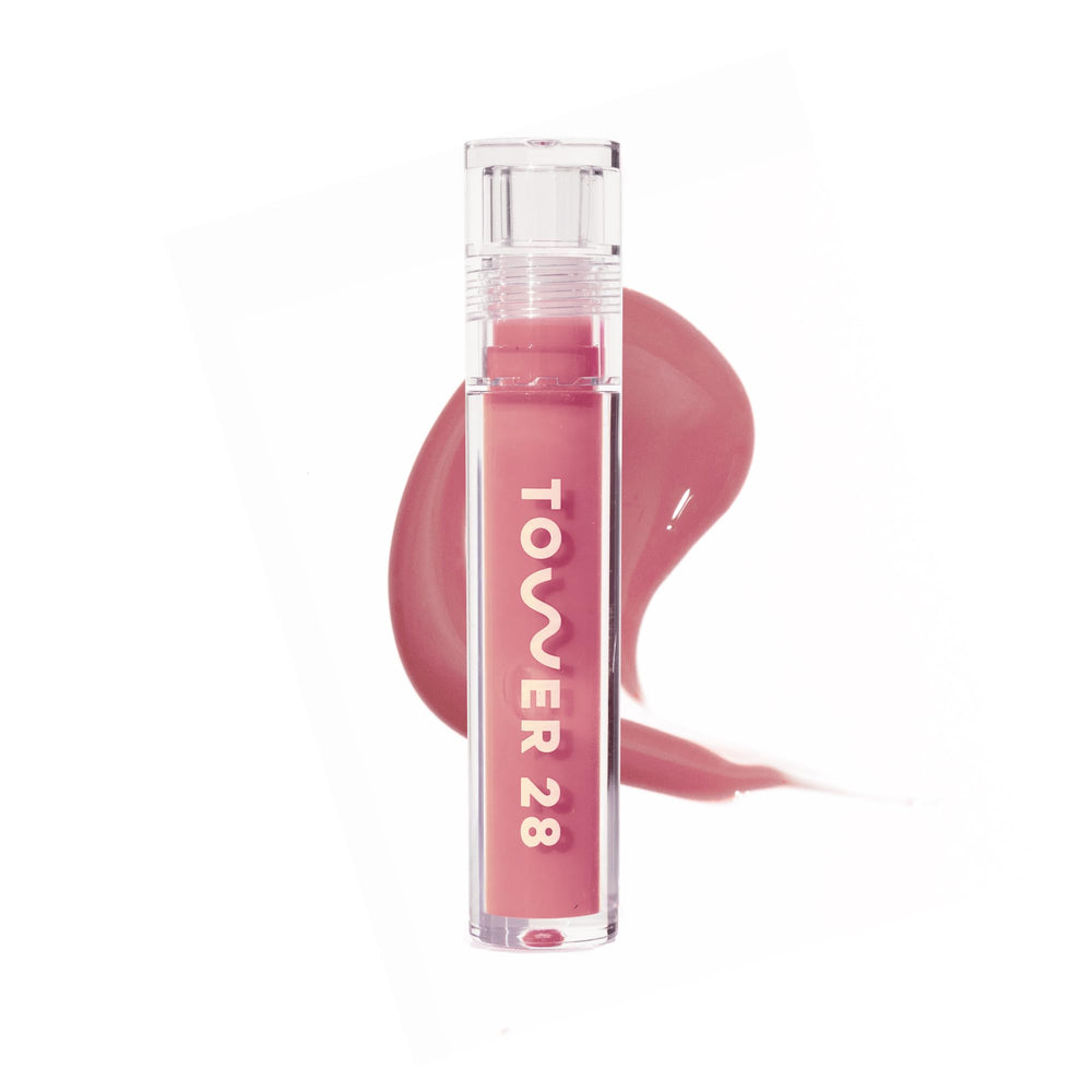 Tower 28 ShineOn Jelly Pistacho: brillo suave para labios sensibles y nutritivos.