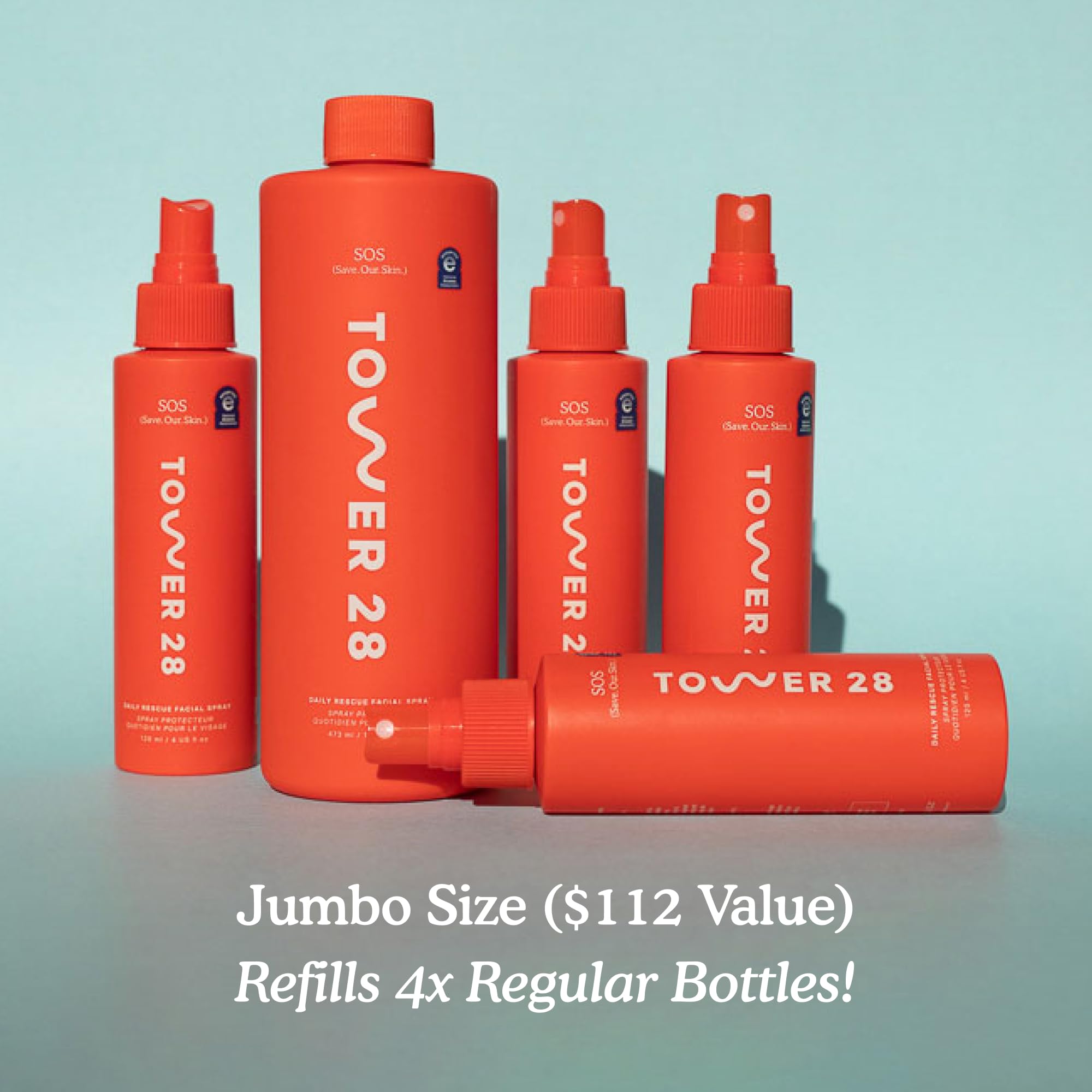Tower 28 Jumbo SOS Daily Rescue spray nozzle for smooth spritz