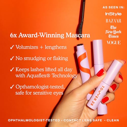 Tower 28 MakeWaves Mascara, tono marrón vegano para definición suave.
