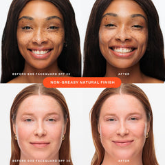 Tower 28 SOS FaceGuard layered under makeup for smooth application