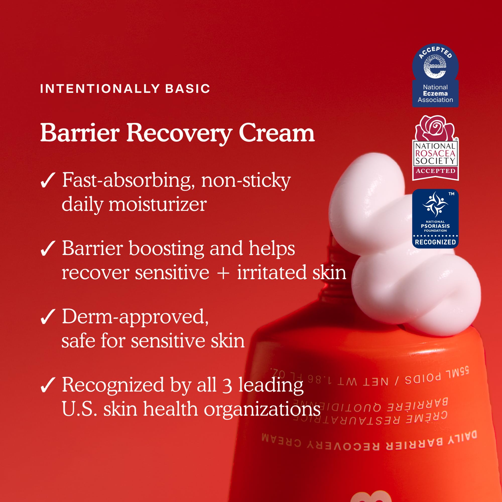 Dispensing pump on Tower 28 SOS Recovery Face Cream ready for easy application