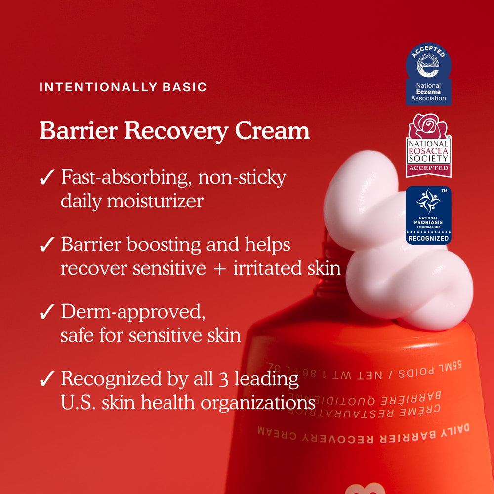Dispensing pump on Tower 28 SOS Recovery Face Cream ready for easy application