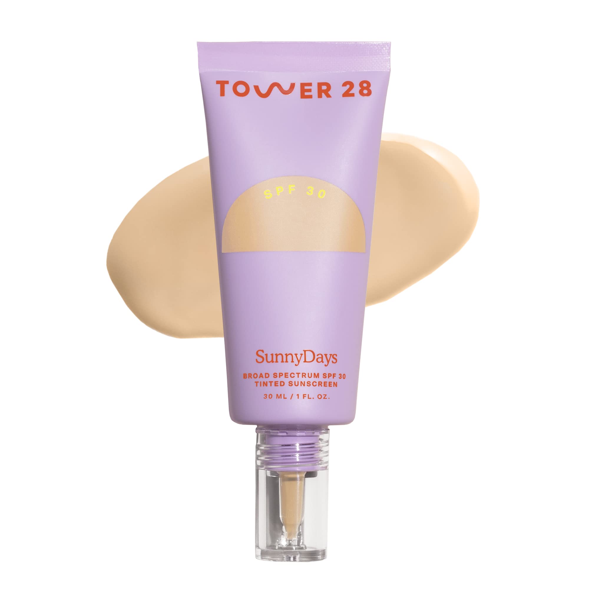 Tower 28 SunnyDays SPF 30 packshot shows lightweight coverage and sun protection.