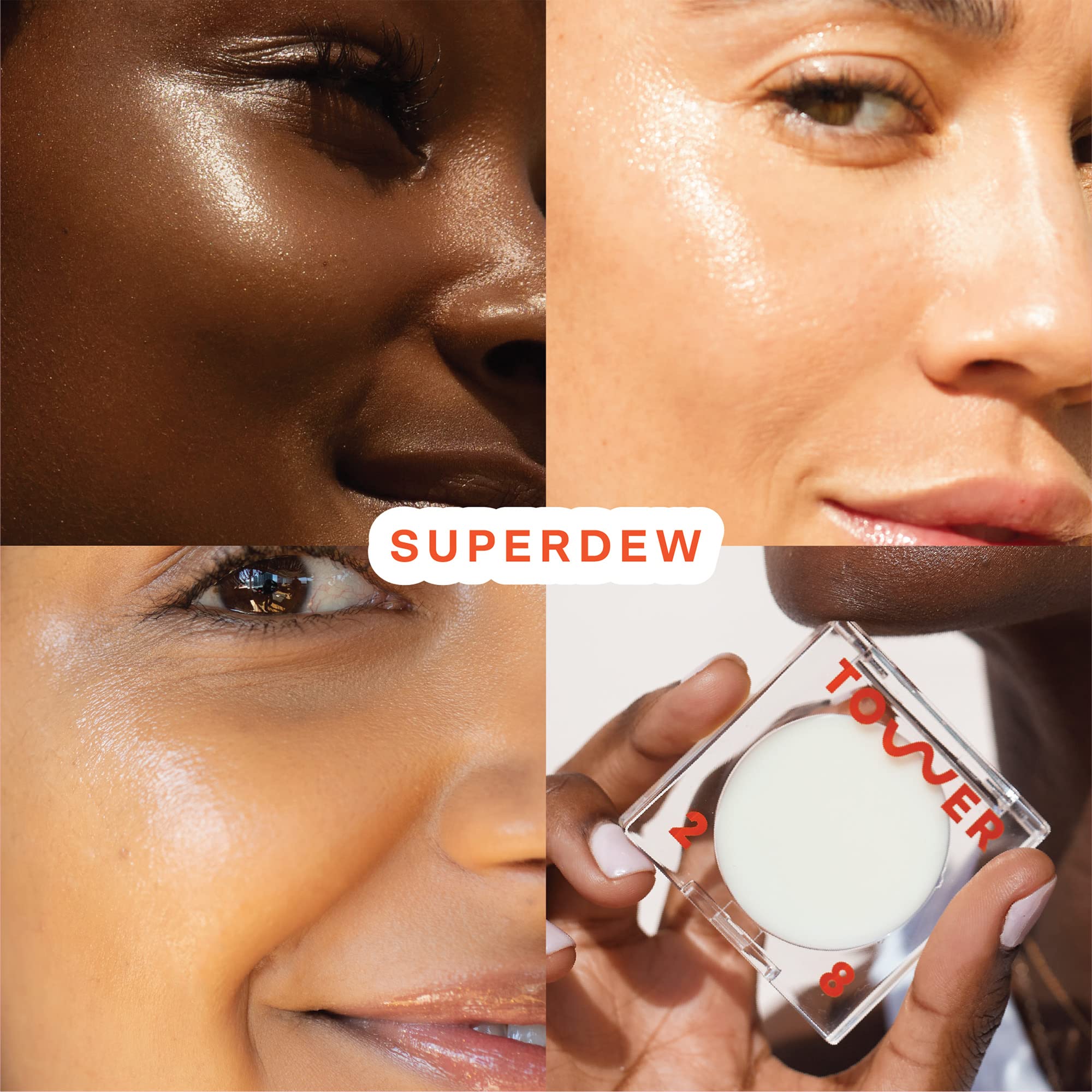 Tower 28 SuperDew Balm con acabado húmedo para glow ligero y duradero.