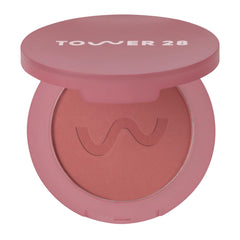 Tower 28 GetSet Polvo fijador rubor rosado Samo Spritzer para acabado duradero.
