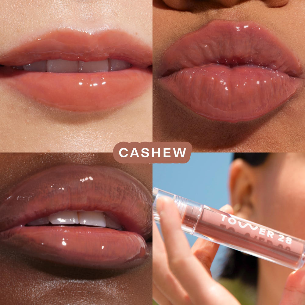 Tower 28 ShineOn Brillo Labial con acabado brillante para look luminoso.