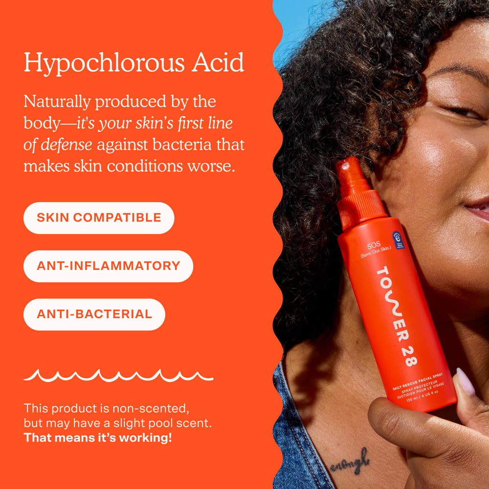 Tower 28 SOS spray packaging box on shelf