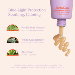 Tower 28 SunnyDays brush application offers medium buildable coverage for even skin tone.