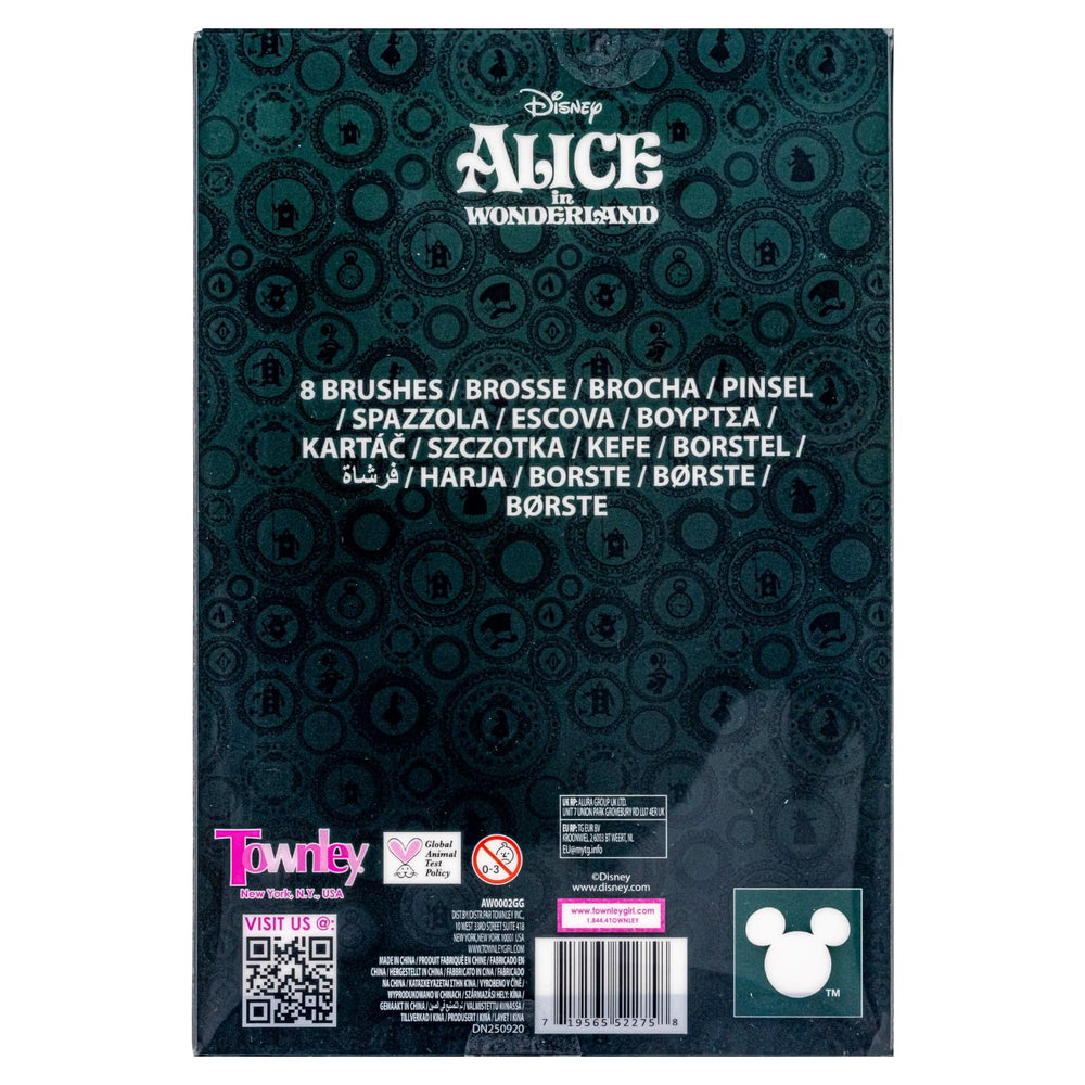 Townley Girl Alice in Wonderland brush set gift-ready packaging signals a whimsical surprise.