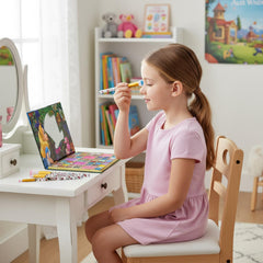 Townley Girl Alice in Wonderland Mad Hatter brush close-up adds fun, age-appropriate styling.