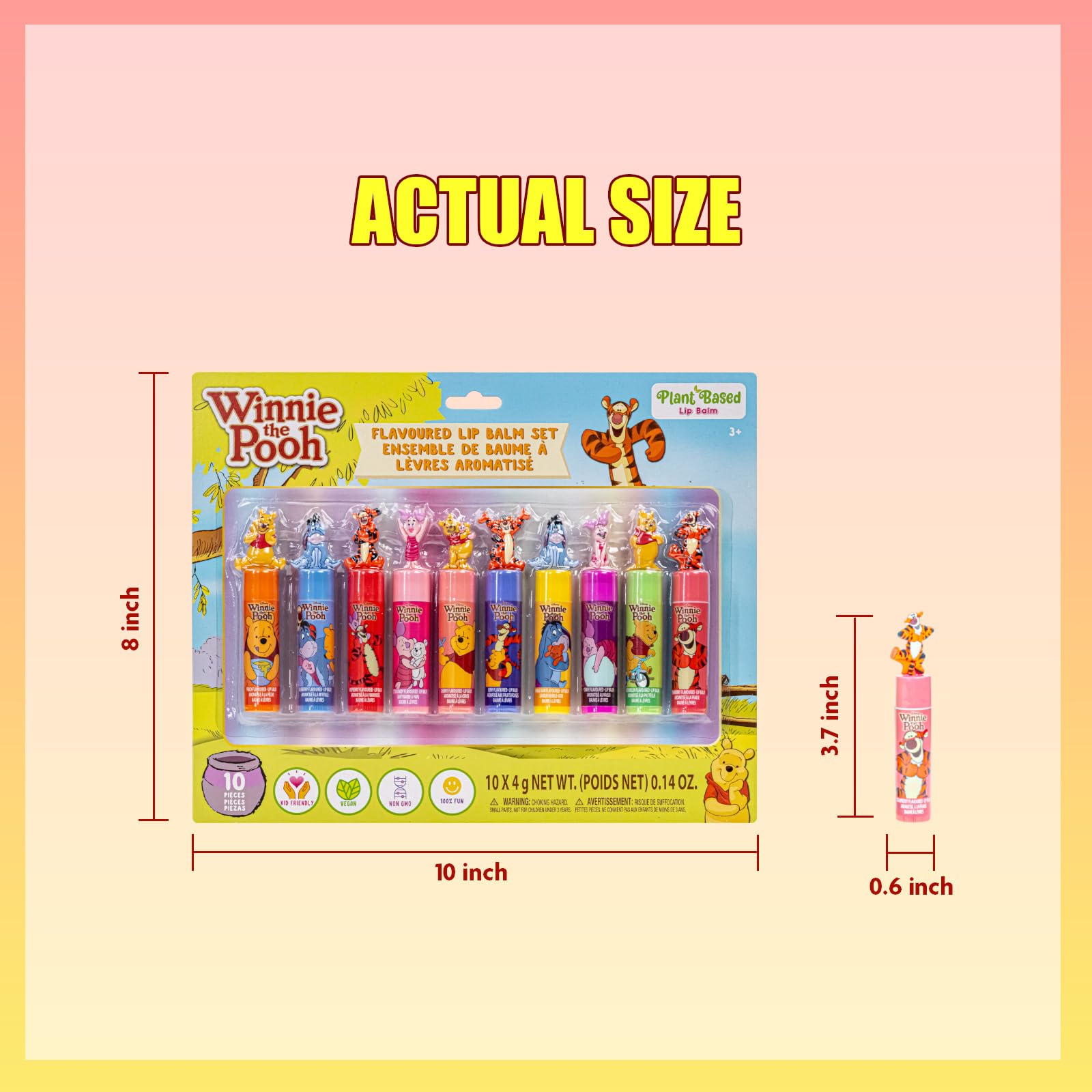 Townley Girl bálsamo labial Eeyore topper 3D con aroma suave