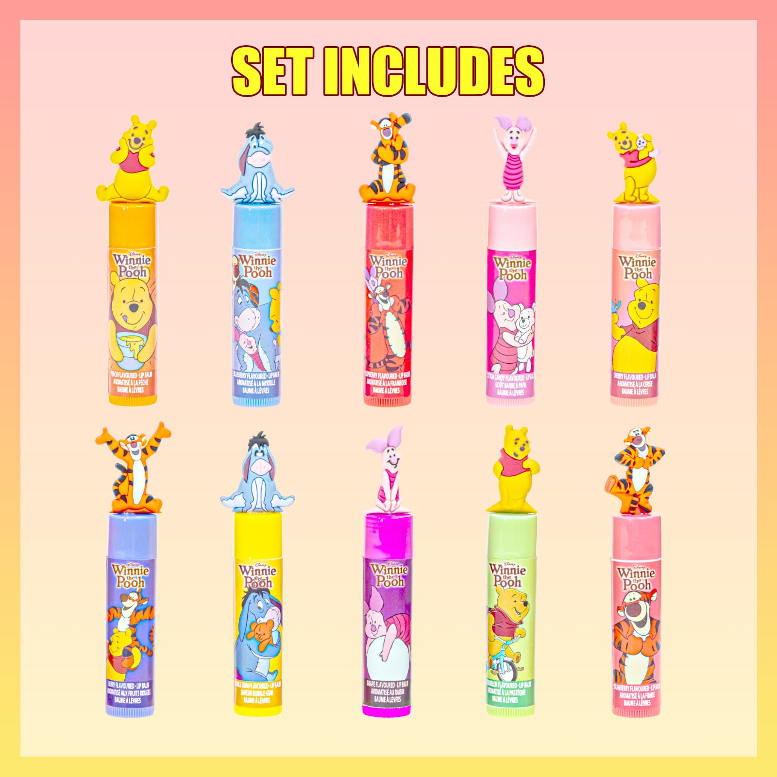 Townley Girl bálsamo labial Winnie Pooh topper 3D en estuche compacto para niñas