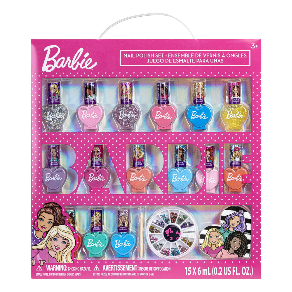 Townley Girl Barbie Movie Set es esmaltes coloridos para uñas, seguro para niñas.