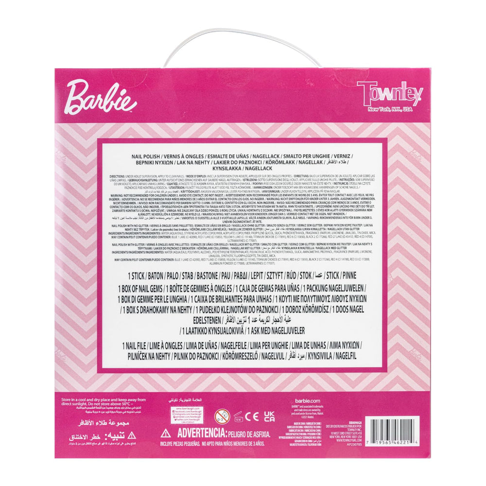 Townley Girl Barbie Movie Set set completo para cuidar uñas.