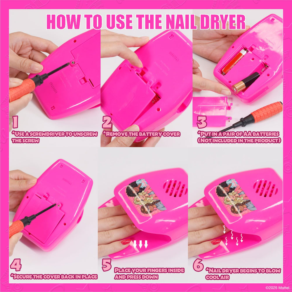 Barbie Townley Girl: niña aplicando esmalte con seguridad y facilidad.