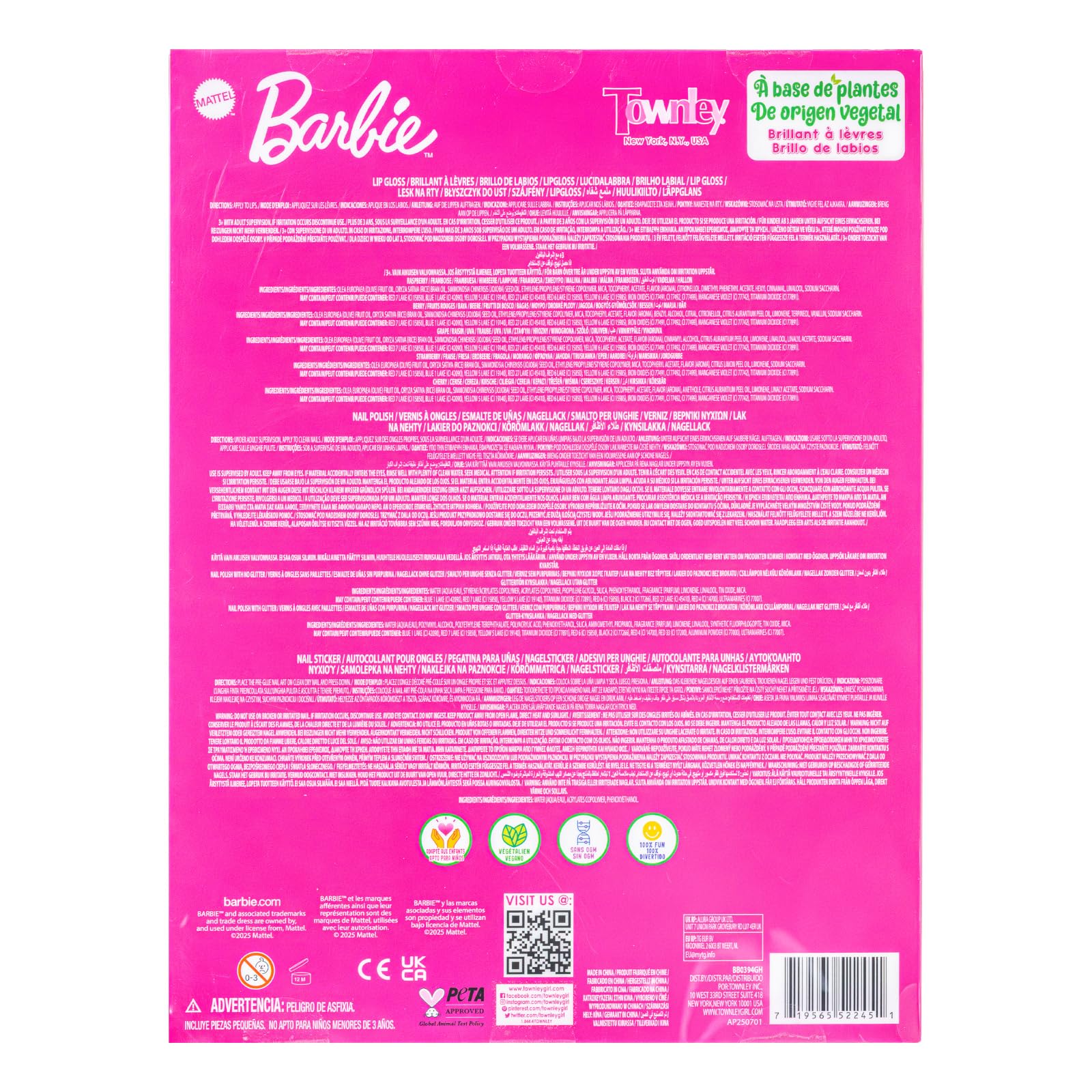 Townley Girl Barbie para noches entre amigas, opciones seguras y divertidas.