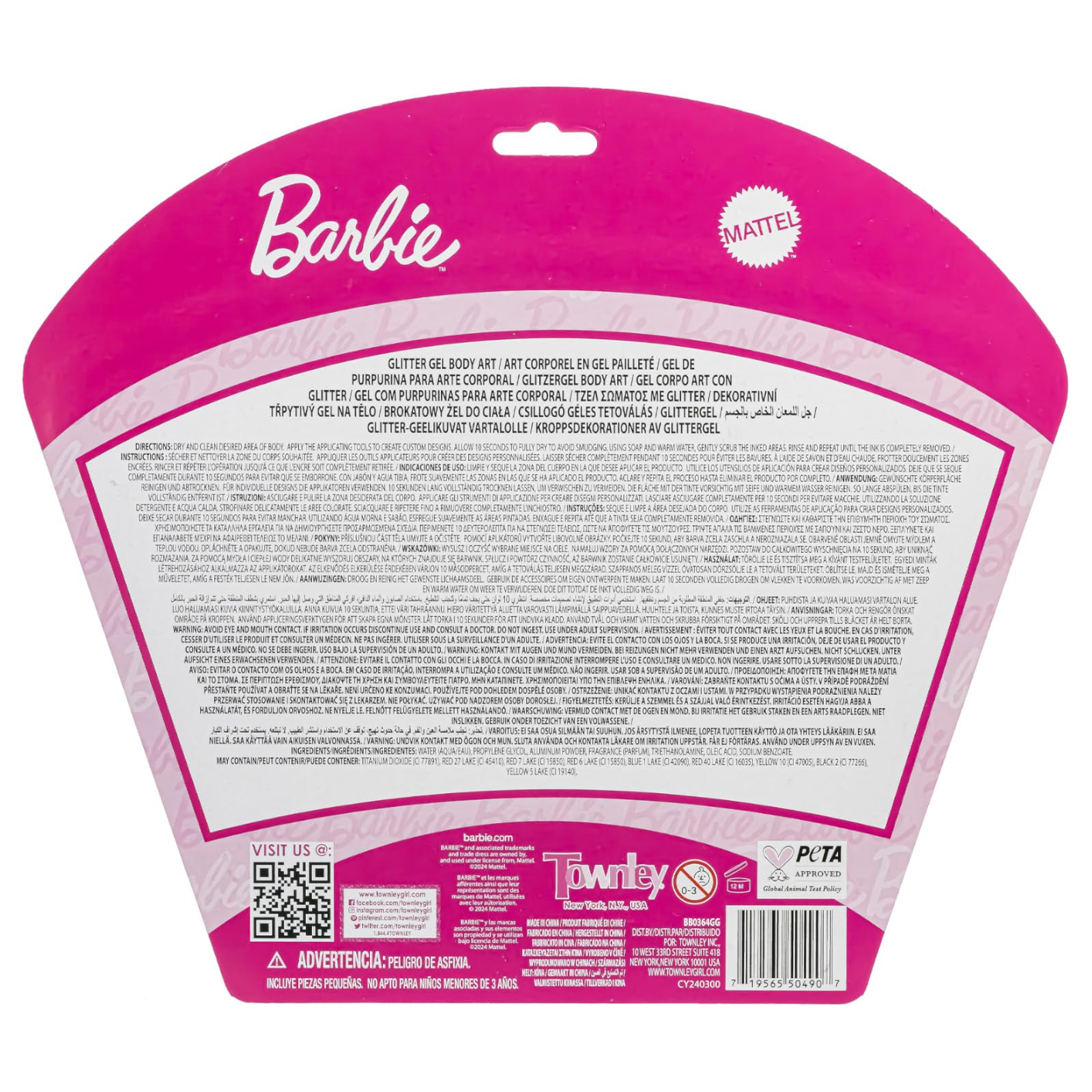 Townley Girl Barbie sparkle pens add removable shimmer for parties and play
