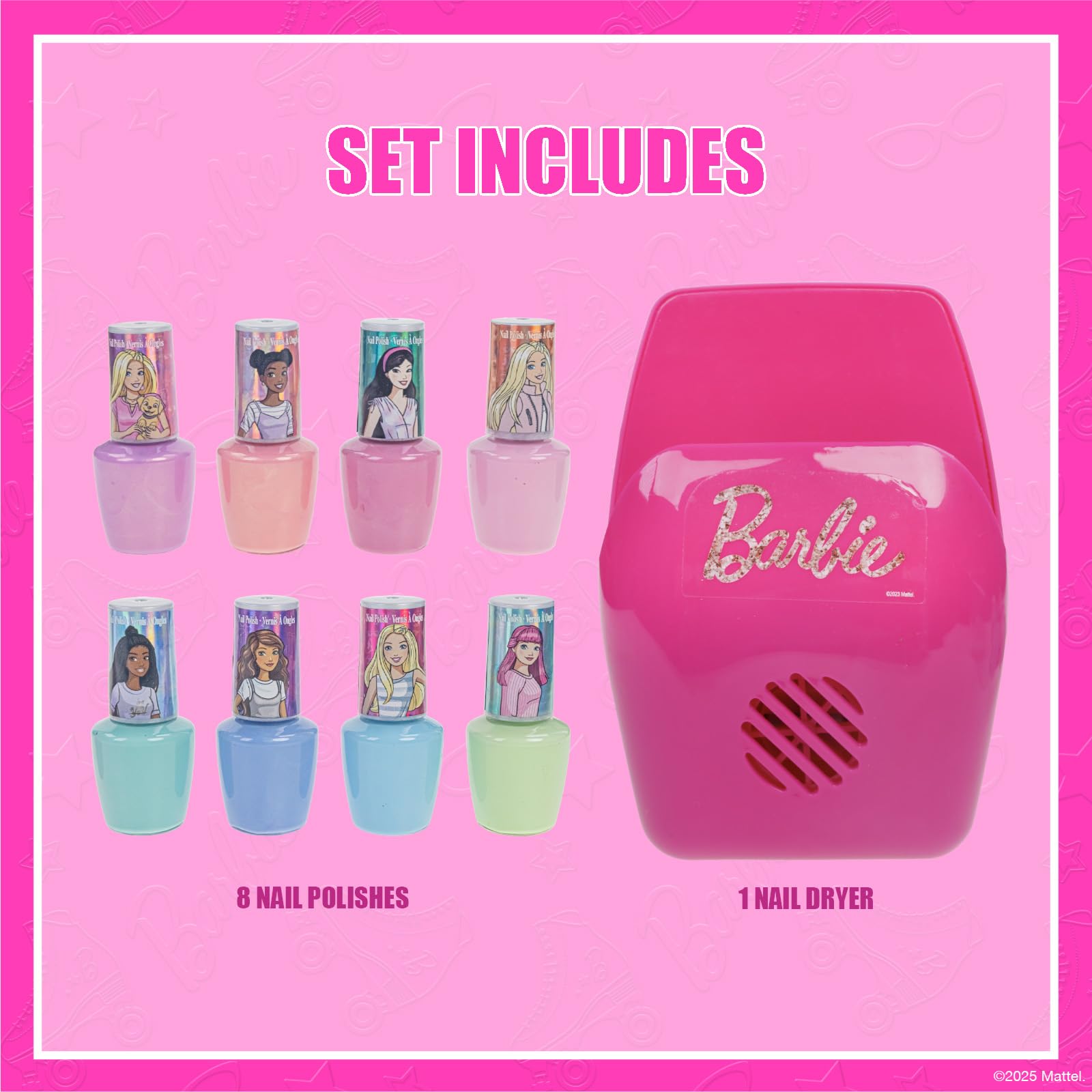 Barbie Townley Girl: secador de uñas portátil para secado rápido.