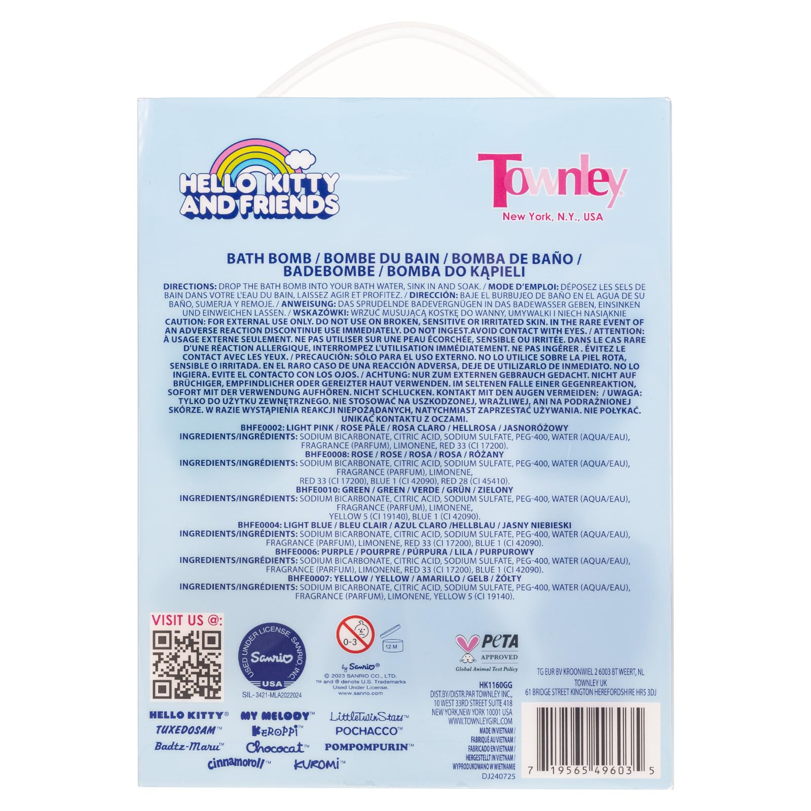 Townley Girl fragancia chicle, aroma agradable durante el baño