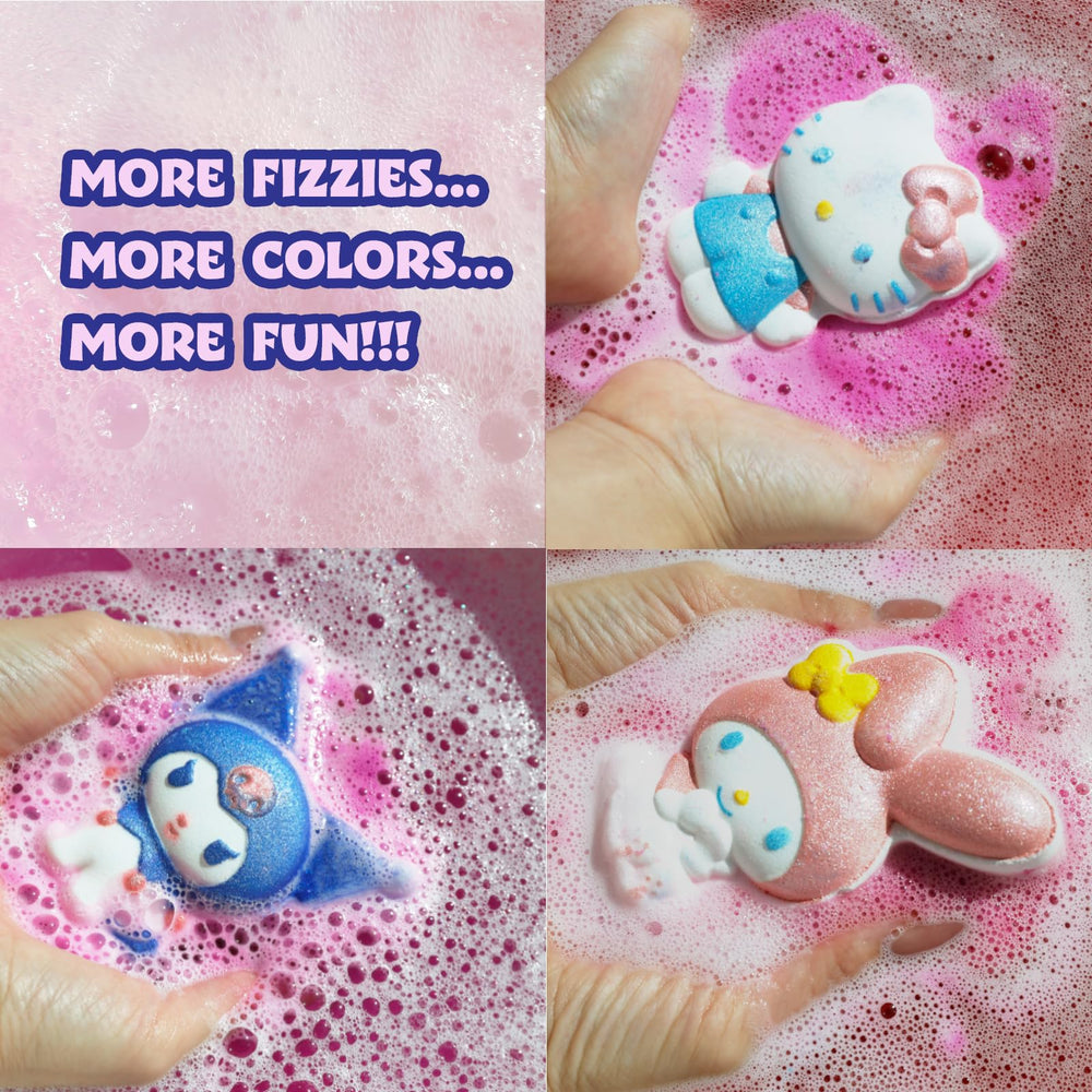 Townley Girl bombas de baño Hello Kitty Stitch pose 3: burbujas fáciles para la hora del baño.