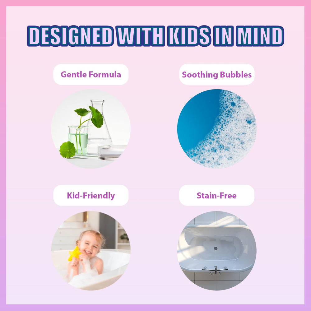 Townley Girl bubblegum-scented bath bombs enhance kid-friendly bath time.